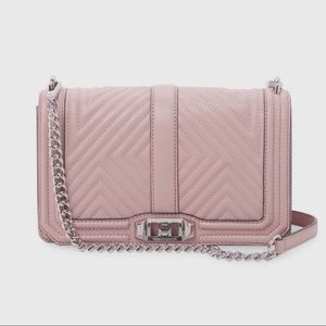 Rebecca Minkoff Geo Quilted Love Shoulder Bag Vintage Pink